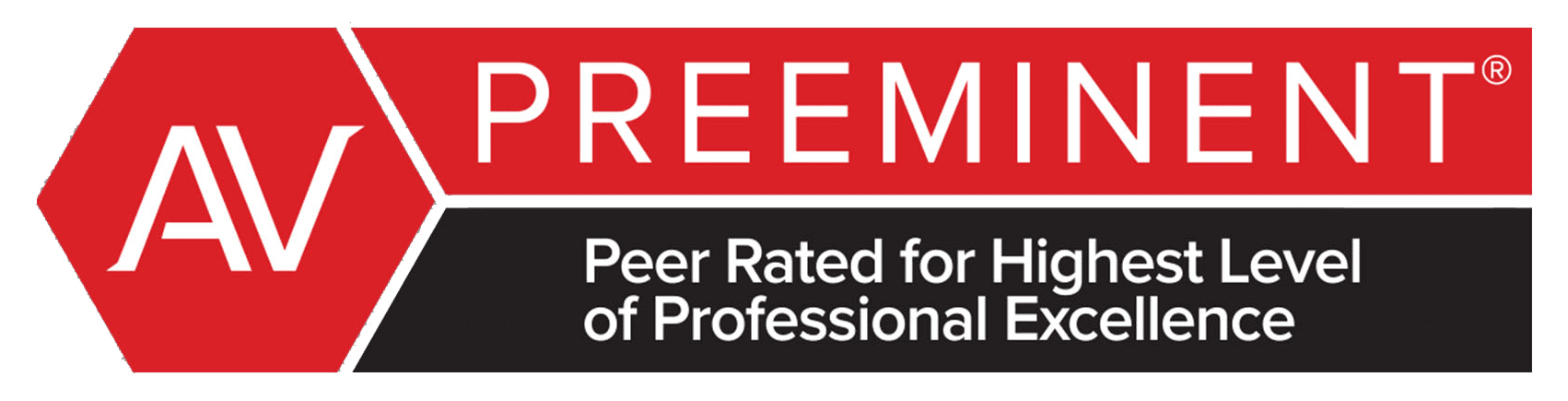 AV preeminent peer rated for highest level of professional excellence